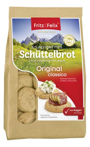Fritz&Felix Mini Schüttelbrot Original 125 Gramm
